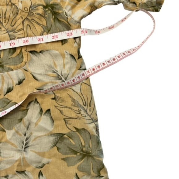 Banana Cabana Shirt Men's Large‎ Silk Yellow Tropical Hawaiian Short Sleeve BOHO - Picture 7 of 12